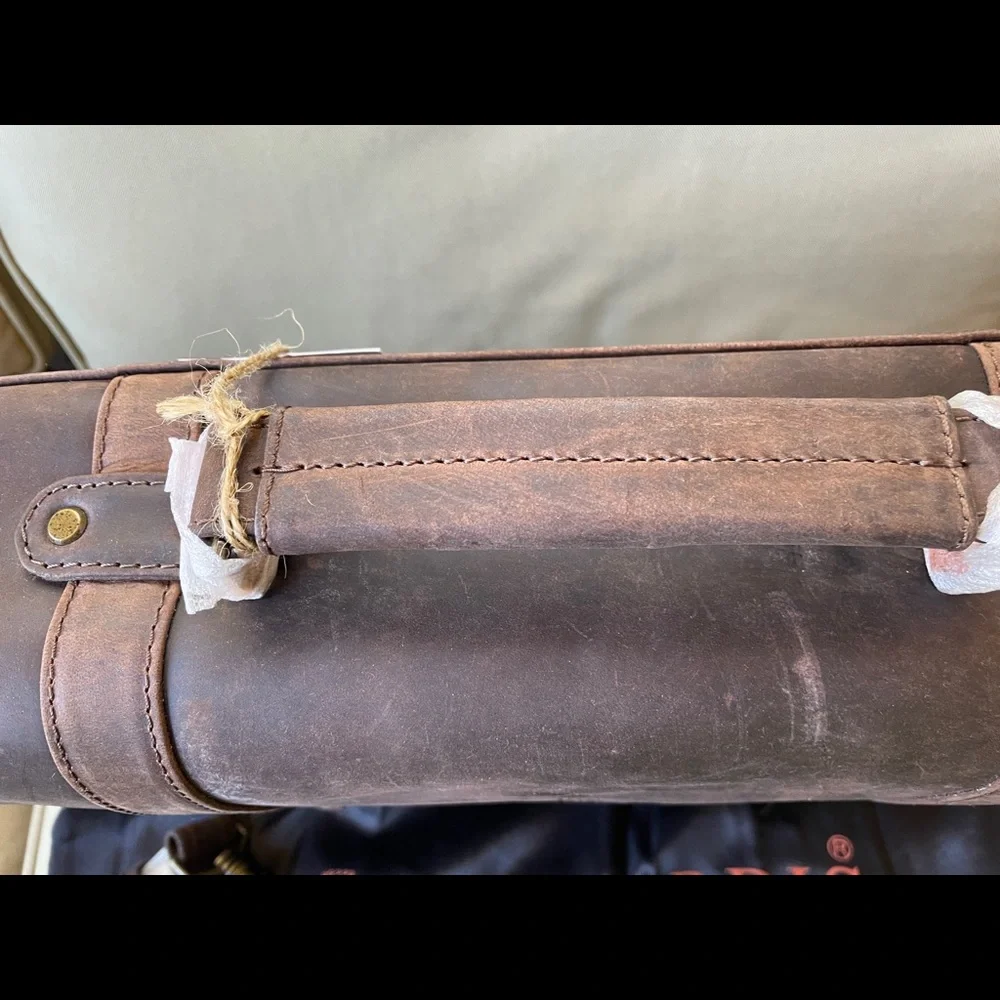 Velorbis “Old School” Brown Leather Briefcase